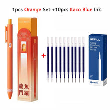KACO Lucky Koi Gel Pens Gain Good Luck, Cute Carton 800m Writing Length Push Action Special Pen for Student Exams, Gift Stickers