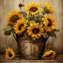 Huacan Diy 5d Diamond Mosaic Sunflower Full Round Sqaure Drill Painting Animal Butterfly New Collection Home Decor Rhinestone