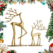 Reindeer Christmas Decor, Resin Reindeer Figurines, Modern Minimalist Xmas Sculpture, Elegant Indoor Holiday Decor