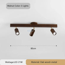 2025 Nordic Walnut Wood Ceiling Chandelier For Living Room Dining Room Aisle Entrance Corridor Lamps With Spotlights For Wall Pi