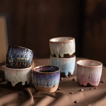 150ml Yaobian Ceramic Cup Vintage Coarse Pottery Coffee Cup Household Drinking Single Cup Cooking Tea Cups Around The Stove