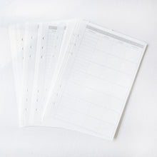 Sharkbang A5 Refill Notebook, 45 Sheets 6 Holes Notebook Index Papers, Gird/Line/Blank/Monthly Memo Pads, School Supplies