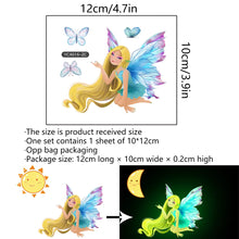 Luminous Fairy Mermaid Wall Stickers Kids Bedroom Home Decor Glow In The Dark Fairy Butterfly Decal Stickers Switch Wallpaper
