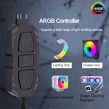 Coolcirc ARGB Controller 5V 3pin To SATA Power Supply Mini RGB Controller 3PIN Hub For Computer CPU Case Fan LED Light Radiator