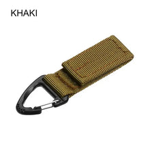 Tactical Molle Webbing Clip Hanging Key Hook Clamp Nylon Ribbon Keychain Backpack Clasp Carabiner Fastener Hook Buckle