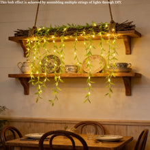 2M 20LED Willow Curtain Copper Wire String Light Imitation Leaf Battery Box Powered Constant Brightness Decorative Light String
