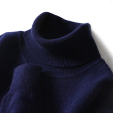 Jersey de cuello alto de cachemira para hombre, 100% lana pura, suéter de punto, básico, liso, elegante, casual, prendas de punto para hombre, otoño-invierno