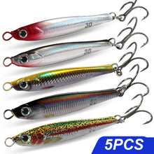 1-5Pcs Lure Kit 7g 10g 20g 30g 40g Metal Jig Spoon VIB Sinking Pencil Fishing Tackle Box Teflon Hook Pesca Swimbait Baits