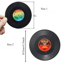 Retro Vinyl Record Coasters, Set of 6 Colorful Drink Coasters for Coffee Tables - image 5