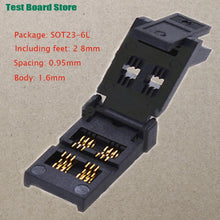 Test Board 1pcs SOT23-3 5 6L Gold-Plated Aging Seat With Plate Burning Socket Plastic Width 1.7/1.4 Straight Pin