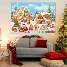 Christmas Felt Story Board Set Learning Interactive Kit DIY Decoration Set Santa Christmas Tree Wall Hanging Gift for Xmas Party