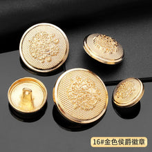 Vintage Gold Metal Shank Buttons, 10 Pcs Round Buttons for Suits and Coats - image 19