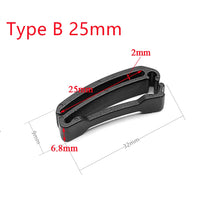 10 Pcs/Pack Quick Slip Keeper Buckle End Clip Slider Black For Molle Tactical Backpack Adjusting Strap Webbing 15-50mm