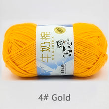Hilo de algodón de leche de 50 g/set, línea de ganchillo, fibra de leche de 5 cabos de alta calidad, lana suave y cálida, para tejer a mano suéteres de bebé y bufandas (bricolaje)