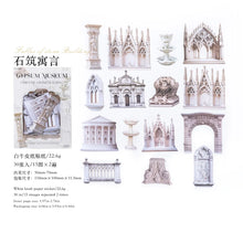 30 pcs/lot Gypsum Museum Kraft paper material sticker Pack Retro Art decorative hand tent collage Scrapbooking supplies
