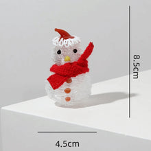 Home Decor Crystal Christmas Tree Handcrafted Glass Brushed Glass Snowman Figurines Table Ornaments Crafts Christmas Decoration