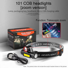Outdoor Waterproof Camping Fishing Mining Lantern Headlight COB LED Headlamp Torch Rechargeable Headwear Flashlight With Magnet