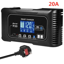 HTRC 20A/25A Car Battery Charger High Power Smart Charger for Lithium LiFePO4 AGM GEL Lead-acid Battery 12V 24V Charger for Car