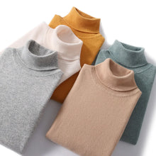 Jersey de cuello alto de cachemira para hombre, 100% lana pura, suéter de punto, básico, liso, elegante, casual, prendas de punto para hombre, otoño-invierno