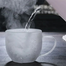 Taza de vidrio de borosilicato de alta resistencia al calor de 150-350 ml, vaso de doble pared para café con asa, taza para leche o agua, vasos transparentes, regalo