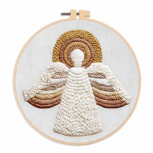 Christmas Holiday Blessing Embroidery Kit with EN Instructions,Thread,Pre-printed Cloth for Cross Stitch Kit