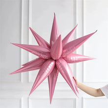 8/10/12Pcs Silver Gold Rose Red Blue Star Starburst Foil Balloons Cone Foil Balloons Birthday Wedding Christmas  Party Decor