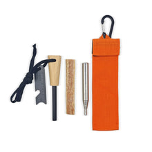 Magnesium Rod Blowtorch Set, Flint Pine and Transparent Ribbon Bag, Survival Kit, Portable Stainless Steel Telescopic Blowtorch