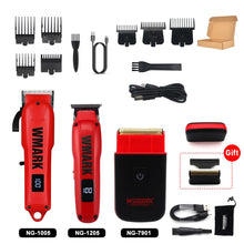 WMARK NG-1205 Hair Trimmer for Men DLC T-Blade 7000RPM LCD Display Finishing Machine Cordless Low Noise Professional Barber