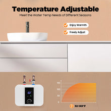 1500W Mini Tank Water Heater, 6L Electric Hot Water Heater with LED Display & Temp Control for Kitchen Under Sink