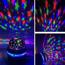 Rotating Star and Moon Projector Night Light, USB Magic Ball Stage Lamp - image 3