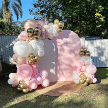 Kit de arco de globos rosa y blanco de 111 piezas, guirnalda de globos rosa y dorado, globos de confeti en tonos pastel rosa, blanco y dorado para cumpleaños de niñas