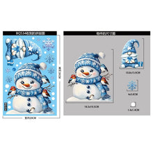 Christmas Window Stickers Winter Snowman Santa Claus Snowflake Elk Static Stickers Glass Ornaments Merry Christmas Decor