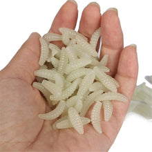50Pcs Soft Silicone Maggots Baits Fishing Lures Artificial Baits Jigging Wobblers