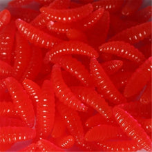 50Pcs Soft Silicone Maggots Baits Fishing Lures Artificial Baits Jigging Wobblers