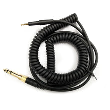 Cable de extensión en espiral para auriculares con conector de 3.5 mm + 6.35 mm a 2.5 mm para SENNHEISER HD6 HD7 HD8 HD515 HD518 HD558 HD598