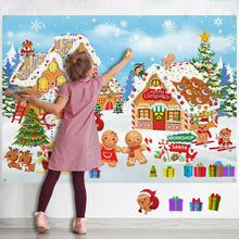 Christmas Felt Story Board Set Learning Interactive Kit DIY Decoration Set Santa Christmas Tree Wall Hanging Gift for Xmas Party