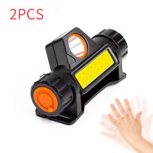 Outdoor Waterproof Camping Fishing Mining Lantern Headlight COB LED Headlamp Torch Rechargeable Headwear Flashlight With Magnet