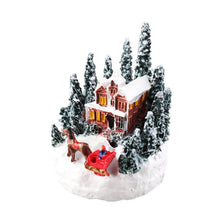 Christmas LED Light Ornaments Santa Castle Snow House Luminous Crafts 2024 New Year Kid Gift Xmas Party Home Decor