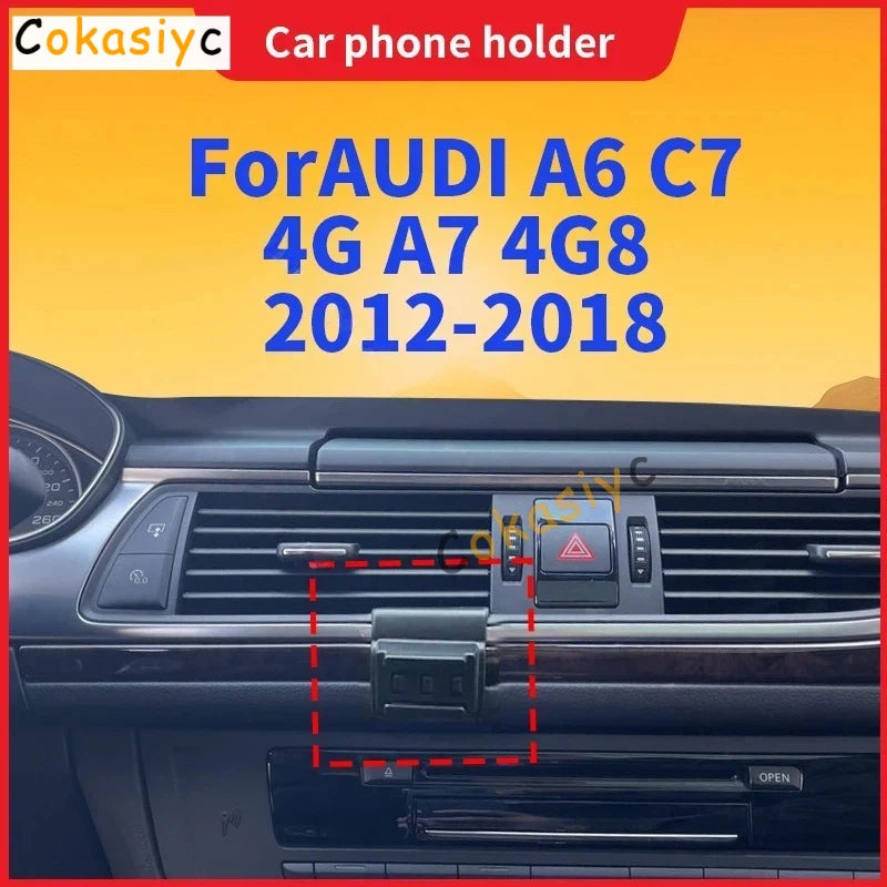 Auto Gadgets For Car AUDI A6 C7 4G A7 4G8 2012-2018 Car Phone Holder Special Fixed Bracket Base Wireless Charging Accessories