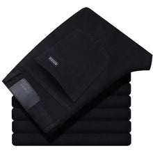 Pantalones vaqueros clásicos para hombre, colección primavera-otoño 2026, estilo casual de negocios, corte recto, mezclilla elástica azul, pantalones elegantes para hombre