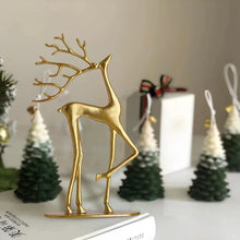 Reindeer Christmas Decor, Resin Reindeer Figurines, Modern Minimalist Xmas Sculpture, Elegant Indoor Holiday Decor