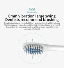 Tongwode USB Rechargeable Tooth Brush for Adult 6 Clean Modes Sonic Electric Toothbrush Washable Teeth Whitening and Cleanin