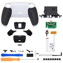 Kit de remapeo eXtremeRate RISE V4 con palancas traseras programables para controlador PS5 BDM-060, placa de actualización, carcasa trasera y botones traseros