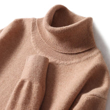 Jersey de cuello alto de cachemira para hombre, 100% lana pura, suéter de punto, básico, liso, elegante, casual, prendas de punto para hombre, otoño-invierno