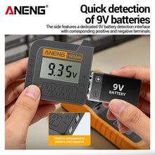 Universal Digital Battery AA/AAA/1.5V/9V/C/D 3.7V Lithium Battery Tester ANENG 168Max CR2032/LR44 Button Battery Detection Tools