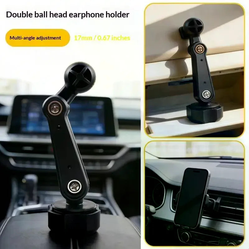 Modification Accessories 17mm Universal Ball Head Car Phone Holder Extension Rod Air Outlet Display Adapter Extension Arm