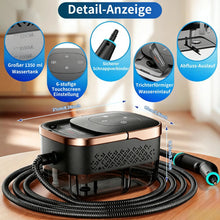 Portable Steam Cleaner, 15s Rapid Heating 105℃ temperature, 1350ml water tank, for Car/Home/Tile/Furniture + 10 Accessories