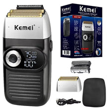 Kemei Cordless Electric Shaver for Men Twin Blade Reciprocating Rechargeable Beard Razor Face Care Multifunction Strong Trimmer
