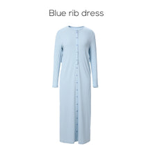 AP SS26 Women Rib Maxi Dress Comfortable Long Sleeve Lady Clothing Elegant