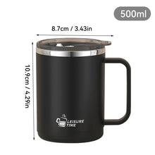 Double Wall Insulated Coffee Mug 304 Stainless Steel Milk Coffee Cup WIth Handle Leak-proof Drinking Cup Adult Student Drinkware